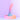 Gradient-colored dildo on a pink platform with a purple background