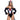 Woman wearing a black and white costume with a red bow and cat ears on a white background