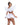 Woman wearing a white angel costume with feathered wings on a white background