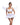 Woman wearing a white angel costume with wings on a white background