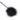 Black feathered hair accessory on a white background