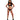 Woman wearing black and red ninja costume