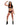 Woman wearing black and red ninja costume