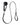 Black ball stretcher and leash set on a white background