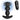 Black silicone butt plug with remote control on a white background