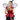 Woman wearing a ladybug costume with polka dot wings on a white background