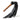 Black leather whip with a wooden handle on a white background