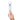 Hand holding a wand vibrator device with blue accents on a white background