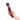 Maroon Le Wand Flat Top Fusion G Petite Double-Ended Wand Vibrator held in a hand against a white background