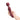 Maroon Le Wand Flat Top Fusion G Petite Double-Ended Wand Vibrator held in a hand against a white background
