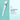 White wand vibrator with blue accents on a teal background, featuring text about vibration speeds.
