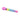 Angled view of the Le Wand Rainbow Ombre Petite with glittery rainbow handle and three pink control buttons