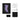 Purple electronic device with packaging, USB cable, and pouch on a white background
