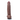Realistic silicone light brown dildo on a white background