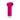 A bright pink handheld personal massager with a curved head, dual control buttons, and an illuminated LED base, shown on a plain white background.