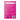 Pink product packaging with text and icons on a white background