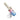 Gradient-colored handheld thrusting dildo with a white base on a white background