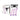Purple dildo set with packaging and black harness on a white background