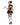 Black and white french maid costume back view