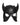 Master Series Dungeon Demon Bondage Hood with Horns Black