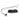 Metal hook with a coiled black rope on a white background