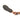 Hand holding a boot print paddle with a black sole on a white background