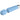 Blue wand vibrator with a metallic tip on a white background