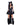 Black animal costume with fur accents on a white background