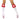 A pair of red and white boot cuffs with a white cross symbol, designed to cover the lower part of the legs.