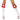 A pair of red and white boot cuffs with a white cross symbol, designed to cover the lower part of the legs.