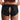 Black lace harness shorts worn by a person on a white background