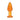 Orange glass butt plug on a white background