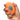 Orange We-Vibe Temp Lay-On Vibrator held in a hand against a white background