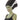 Person with green skin and black wig styled in an afro, wearing a black tank top on a white background.
