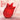 Red tulip-shaped clitoral vibrator with dimension markings showing 2.4 inches by 4 inches on a soft pink background, with feature callouts including premium silicone, USB rechargeable, splashproof, and phalate-free.