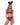 Woman wearing a Playboy branded bikini set with bunny ears on a white background