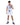 Man wearing a white Playboy sports jersey with Black bunny logo and shorts on a white background
