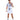 Man wearing a white Playboy sports jersey with Black bunny logo and shorts on a white background