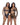 Two women wearing Playboy Bunny swimwear on a white background