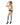 Woman wearing a costume inspired by Jessie from Toy Story, complete with a cowboy hat, top, shorts, and cow print stockings.