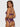 Woman wearing a purple lingerie set on a white background