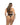 Woman wearing a black lingerie set on a white background