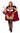 Plus size model wearing Playboy Enchanted Forest costume with Sequin & Bunny Flocking Romper with Padded Cup & Attached Vinyl Garters, & Faux Fur Hooded Cape with Bunny Charm Chain Closure