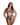 Woman wearing a Playboy lingerie set on a white background