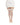 White lace thigh high stockings worn with a white dress on a white background