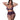 Plus Size Magic Silk Leather & Lace Bralette, Garter Skirt & Thong Set Plum