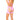 Woman wearing a pink cowgirl costume with a gun on a white background