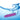 Purple bullet vibrator with water splash and bubbles on a blue background
