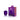 Purple rose-shaped vibrator with packaging on a white background