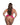 Woman wearing a pink lingerie set on a white background